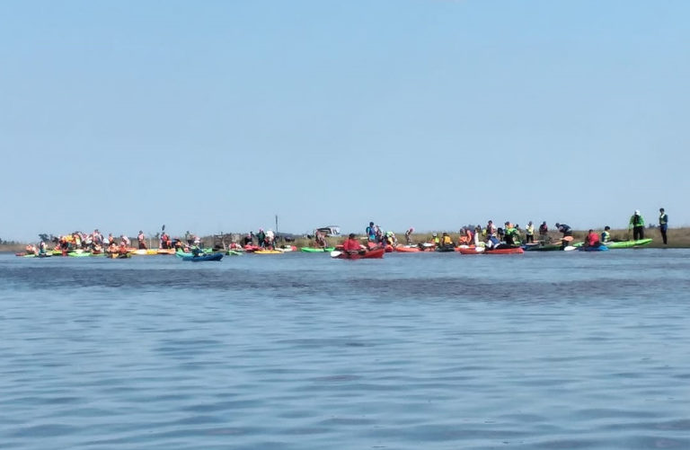 Se realizó la primera travesía en kayak en el arroyo Saladillo