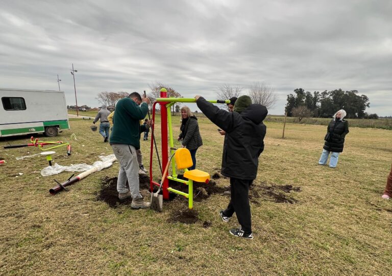 Ponen en valor el predio del ferrocarril y la cancha del Club Carlos Beguerie
