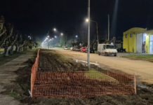 Ampliación de la Avenida 1: realizaron tareas de despeje en la Plaza San Martín