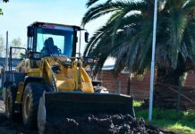 El Municipio inició trabajos de saneamiento y nivelación en el barrio El Triángulo