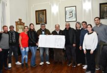 Salomón entregó planos de infraestructura al Club Jacobo Urso