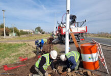 Avanza obra de iluminación en Ruta 205