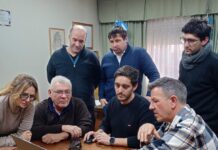 Sciaini se reunió con empresas para coordinar la reparación de la Ruta 205