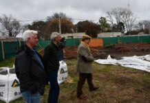 Avanzan las obras de las 10 viviendas para Policía en Saladillo Norte