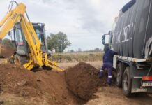 Siguen los trabajos de mantenimiento y desagües en Roque Pérez