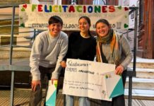 Recibieron a los alumnos de la EESA 1 de Cazón tras su destacada participación en Brasil