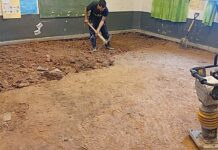 Solucionan el hundimiento del piso en el edificio de la EP 12