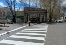 Siguen los trabajos de demarcación vial en la ciudad de Saladillo