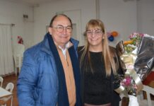 Salomón saludó a María Alicia Federico