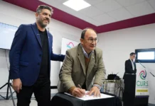 Inversión y equipamiento digital: Carlos Bianco visitó Saladillo y firmó convenio para el CURS