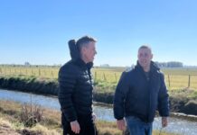 Sciaini y Vinay recorrieron los trabajos en la zona del Puente Peralta