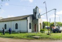 Hidrolavan la Capilla de Fátima e instalan nomencladores de calles