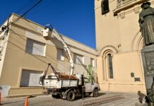 Intervienen el atrio del templo parroquial en el marco de las Fiestas Patronales