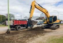 Iniciaron tareas del proyecto de construcción sobre avenida Frocham entre Alem y Sarmiento