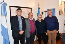 Salomón gestionó la reactivación de obras escolares en Saladillo y Del Carril