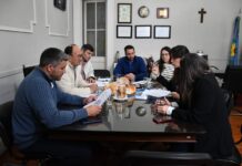 Salomón recibió a funcionarios del Ministerio de Infraestructura provincial